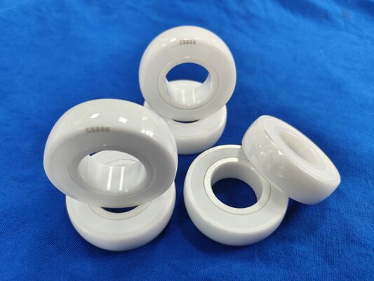 HIP Sintering ZrO2 PEEK Cage PTFE সিল এবং P6/P5 গ্রেড যথার্থতা সহ পূর্ণ জিরকোনিয়া সিরামিক বল লেয়ার